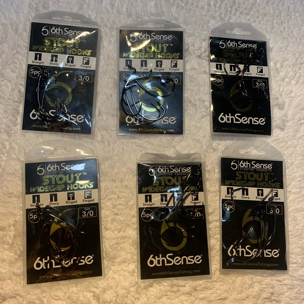 6th sense fishing products Stout wide gap hook (5 hooks per package)